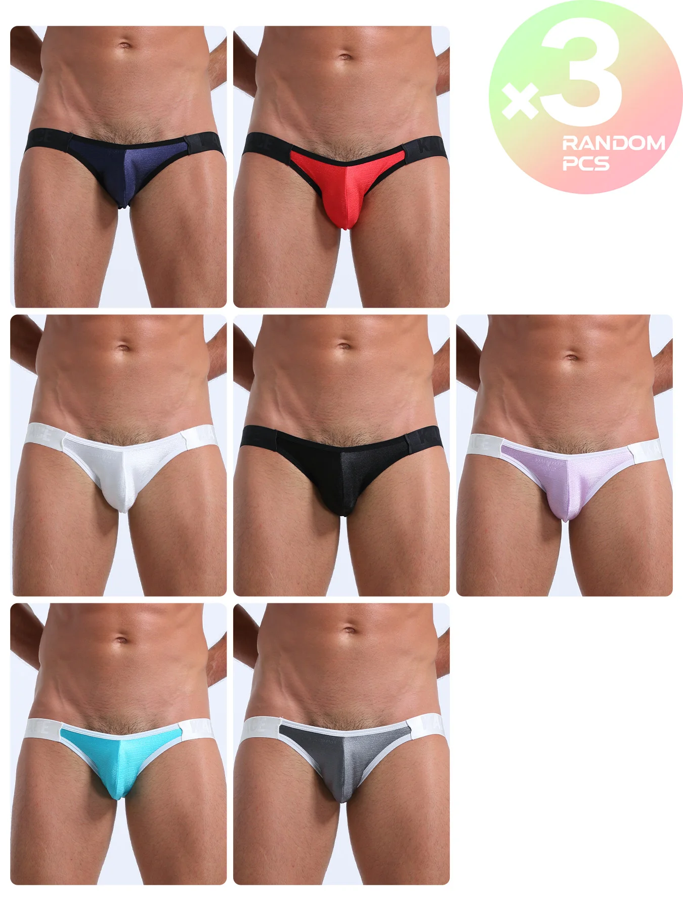 

Sexy panties Men thong personalized tangas gay sissy breathable ropa interior hombre fun underwear men Briefs 3/4pcs Randomly