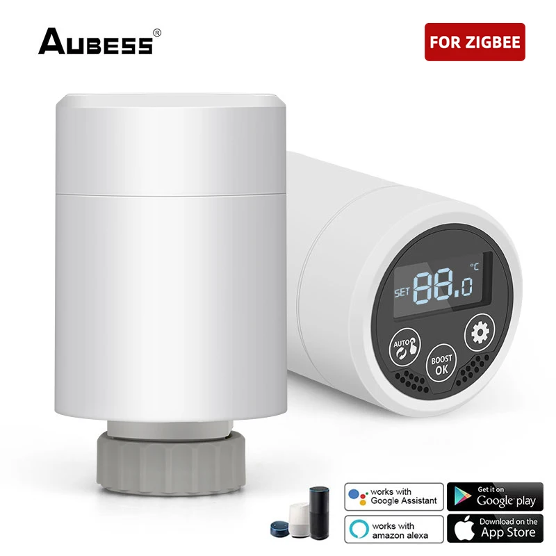 Tuya Zigbee Radiator Valve Smart Home DIY Programmable Temperature Control System Use Via Smart Life Alexa Google Home Assistant