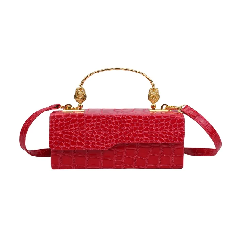 

2025 Trendy Crocodile - Print Handbag for Women - Small Square, Box - Like Design, Fashion - Forward and Retro, Shoulder Option