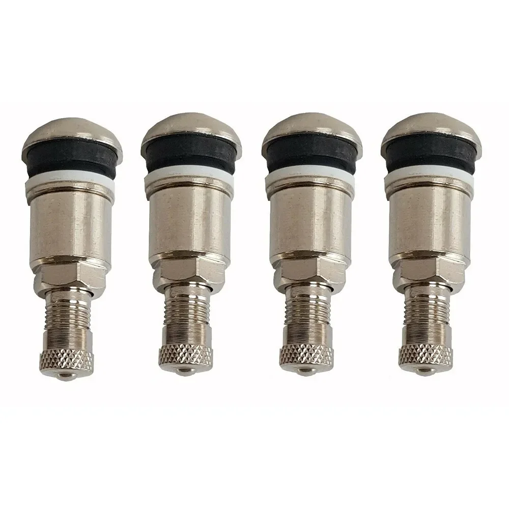 4Pcs Alloy Chrome Plated Tire Valve Bolt ForAlloy Wheel Standard 11.3mm Bore Tubeless Wheel Tyre Valve Dust Cap