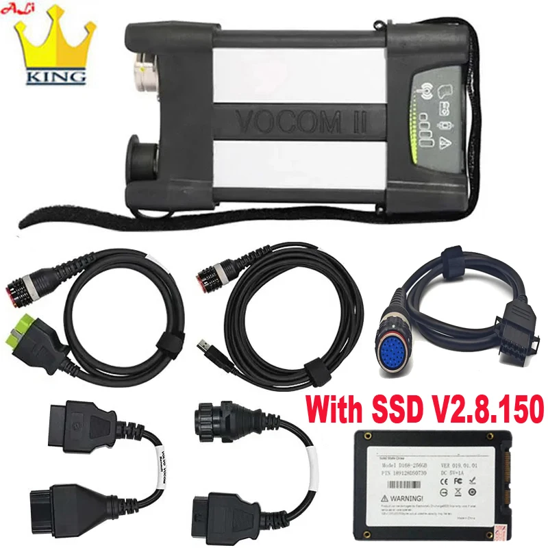 

vocom 2 ii 88890400 Heavy Duty Truck excavator Diagnostic OBD 2 scanner Cable VOCOM2 Interface with SSD Diagnose Diagnostic Tool