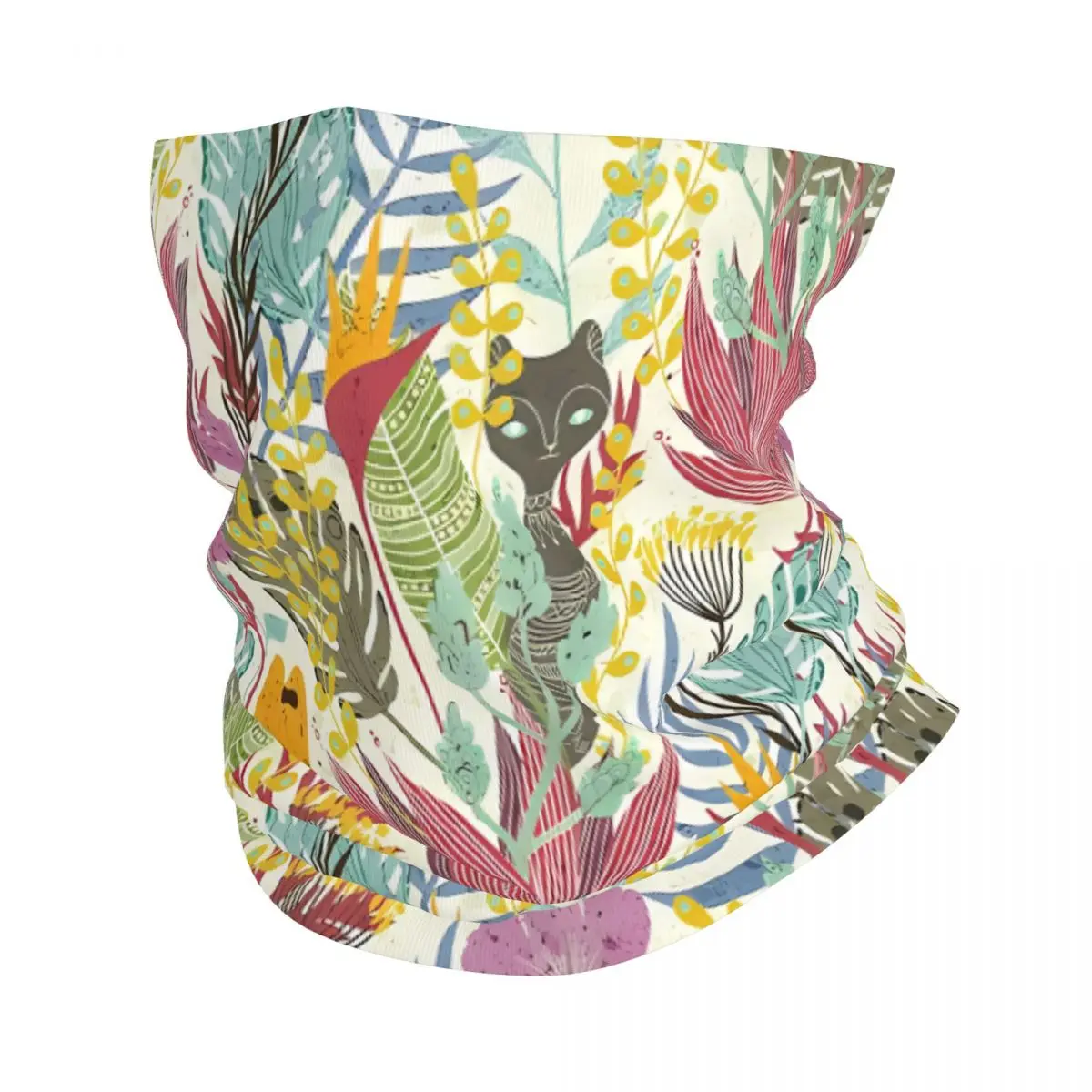 Tropical Whimsical Forest Laptop Skin Scarf Neckerchief Neck Face Mask Polyester