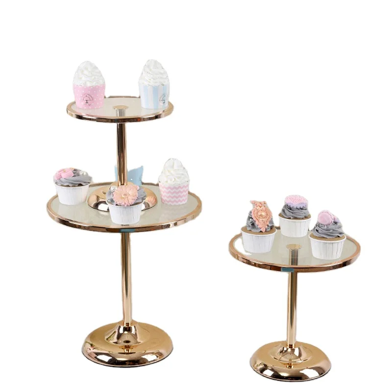 

Подставка для торта из нержавеющей стали, 3-х ярусная подставка для свадебного торта, роскошный набор, подставки для торта из закаленного стекла, центральная часть
