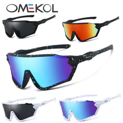 OMEKOL BRAND New Cycling Glasses Men Women UV400 Sun Glasses Fishing Goggles Outdoor Baseball Sunglasses Softball Sport Eyewear