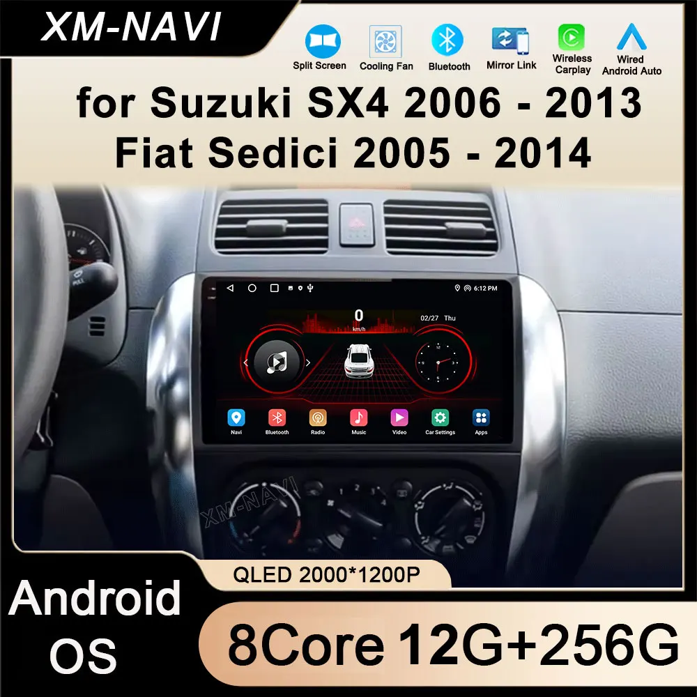 

Car Radio for Suzuki SX4 2006 - 2013 Fiat Sedici 2005-2014 Multimedia Video Player Android 16 Navigation Carplay Stereo Audio