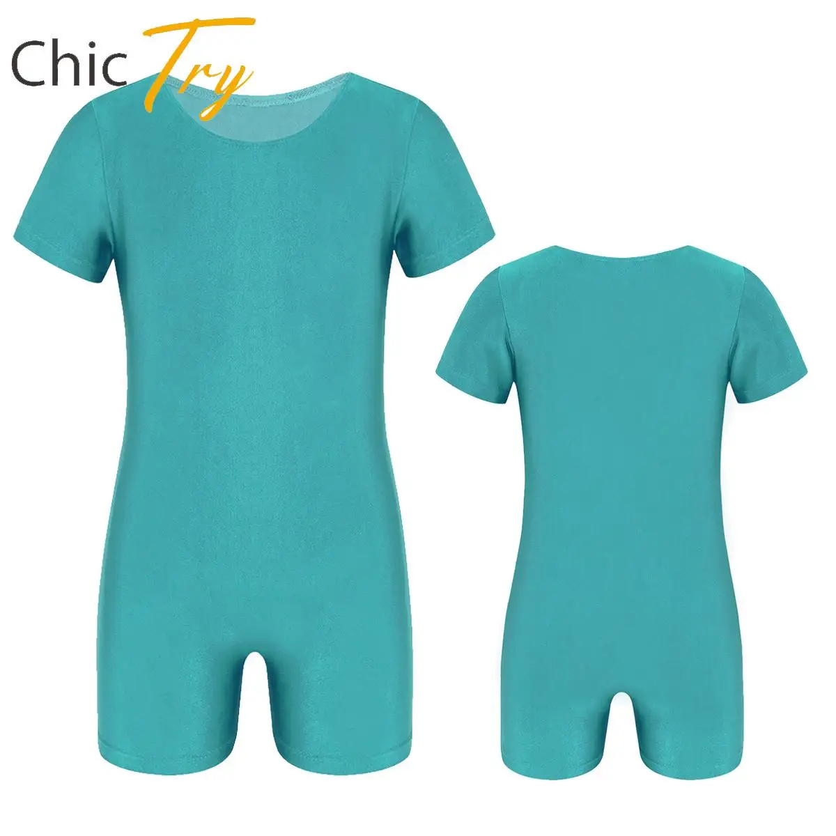 

Unisex Boy Girl Ballet Dance Gymnastics Leotards Short Sleeves Bodysuit Jumpsuit Kids Training Performance Costumes Dancewear
