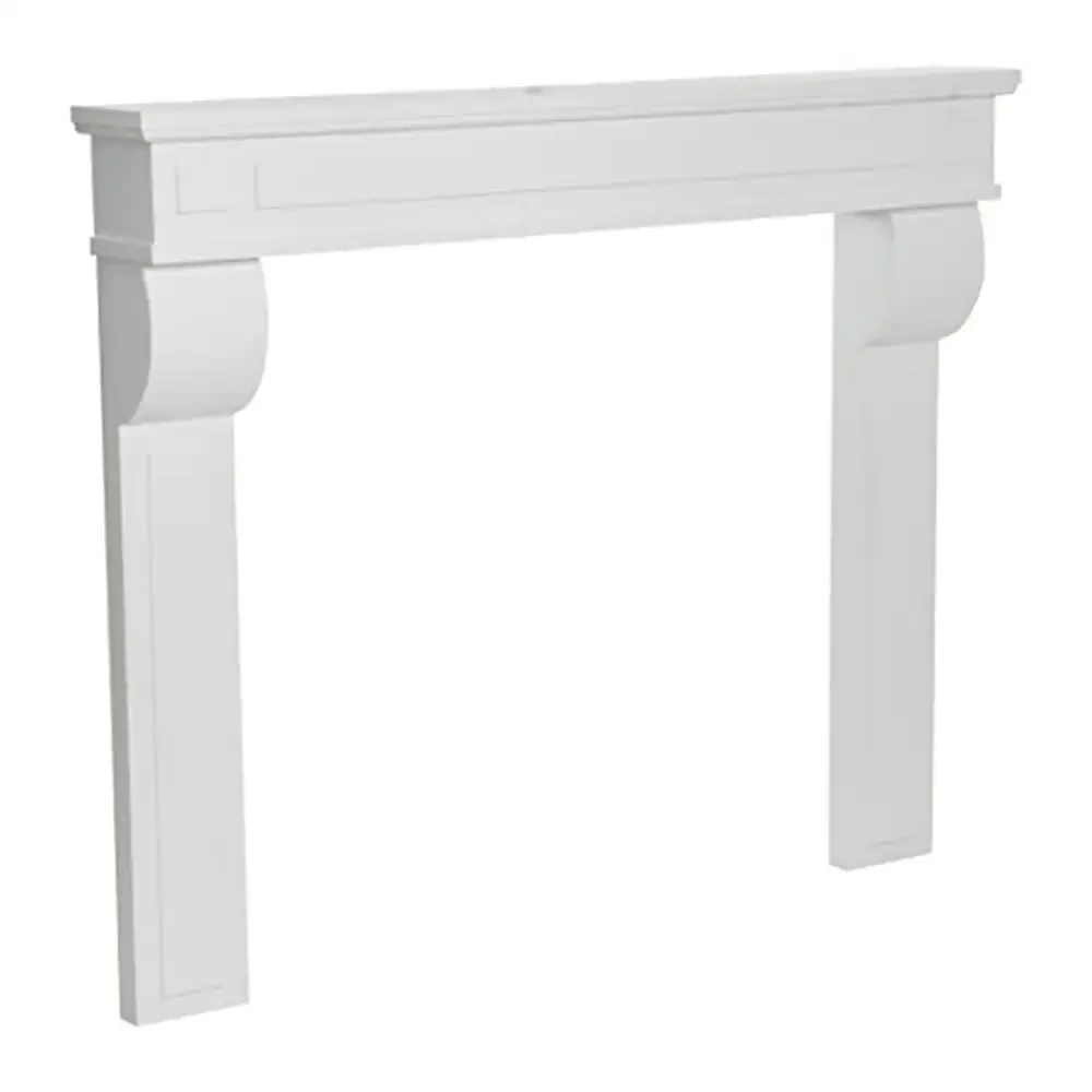 Farmhouse Style White Wood Fireplace Mantel 50