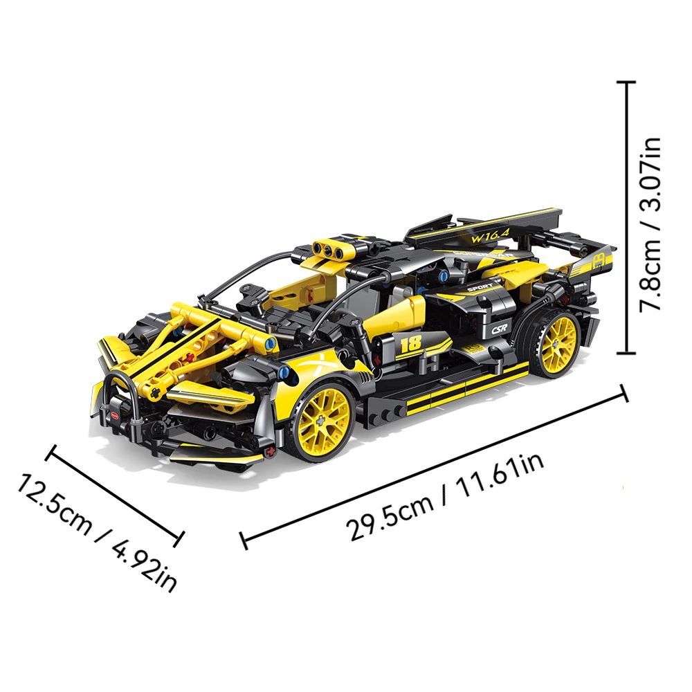 670 個 MOC テクニカル CSR スポーツカーモデルプルバックビルディングブロックセットオーバースピード車のおもちゃ大人のためのクリスマス誕生日ギフト