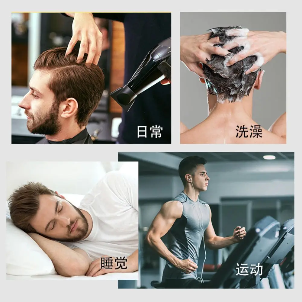 باروكة شعر بشري 100% للرجال من OCK - دانتيل أمامي وأعلى، قاعدة 8 × 10 بوصة، طول شعر 6 بوصات، نسيج مموج، تصميم دانتيل شفاف #2