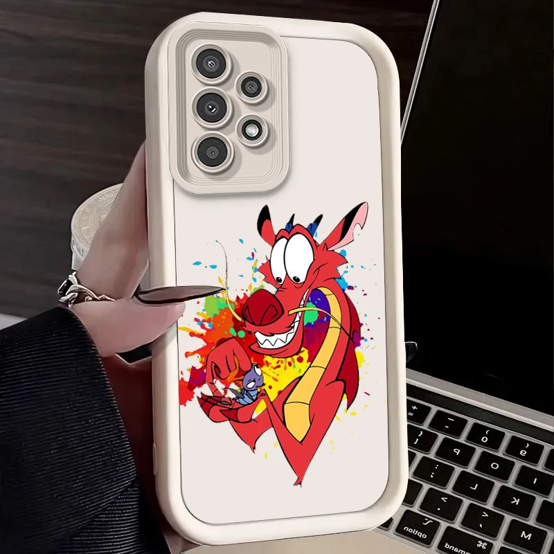 Disney Mulan Art Cool For Samsung A73 A71 A54 A53 A52 A51 A33 A32 A21S A14 A13 A12 A03 A04 A05 5G Eye Ladder TPU Phone Case