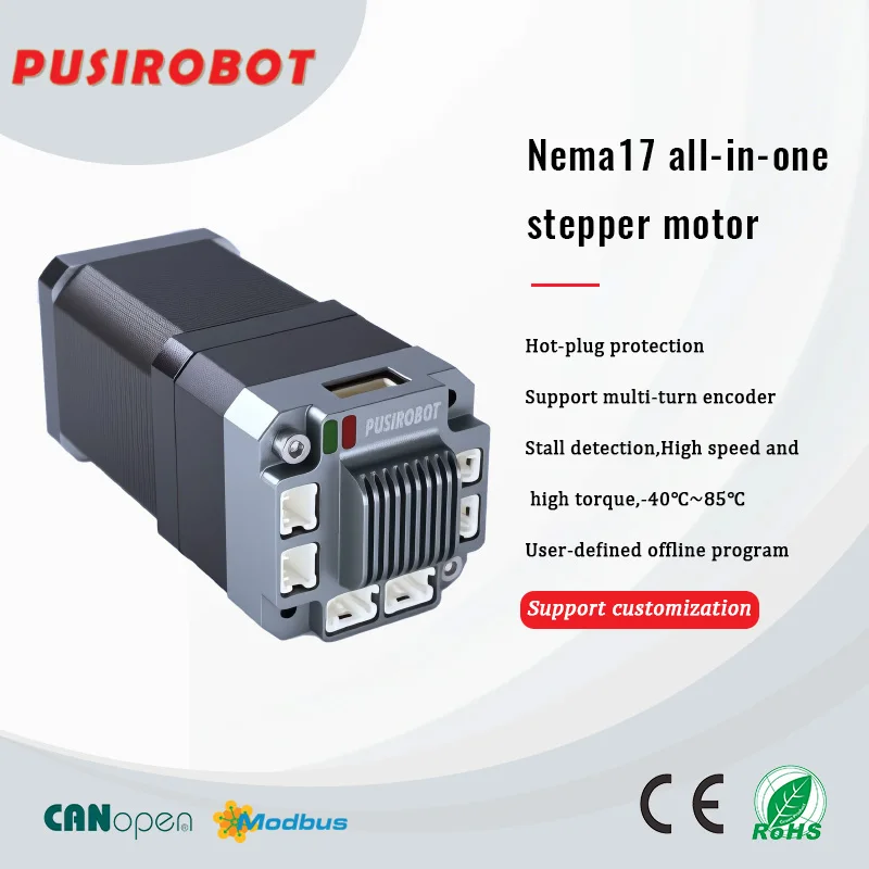 

NEMA17 Modbus/CANbus Closed Loop Stepper Motor Built-in Encoder RS485/RS232 Large Torque