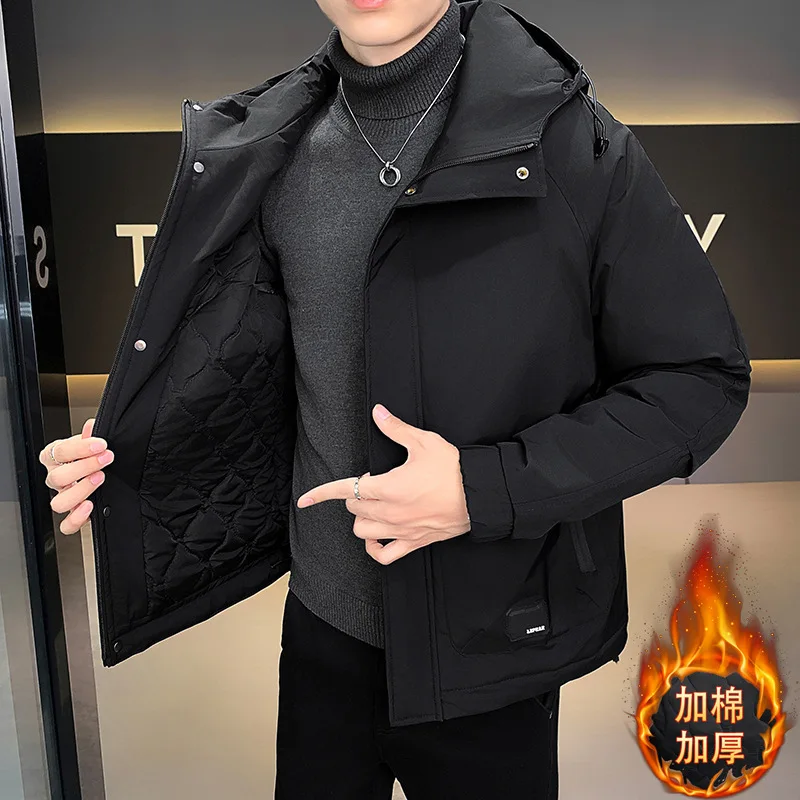 

Jumper with a hat Hoodie style Men's daily parka