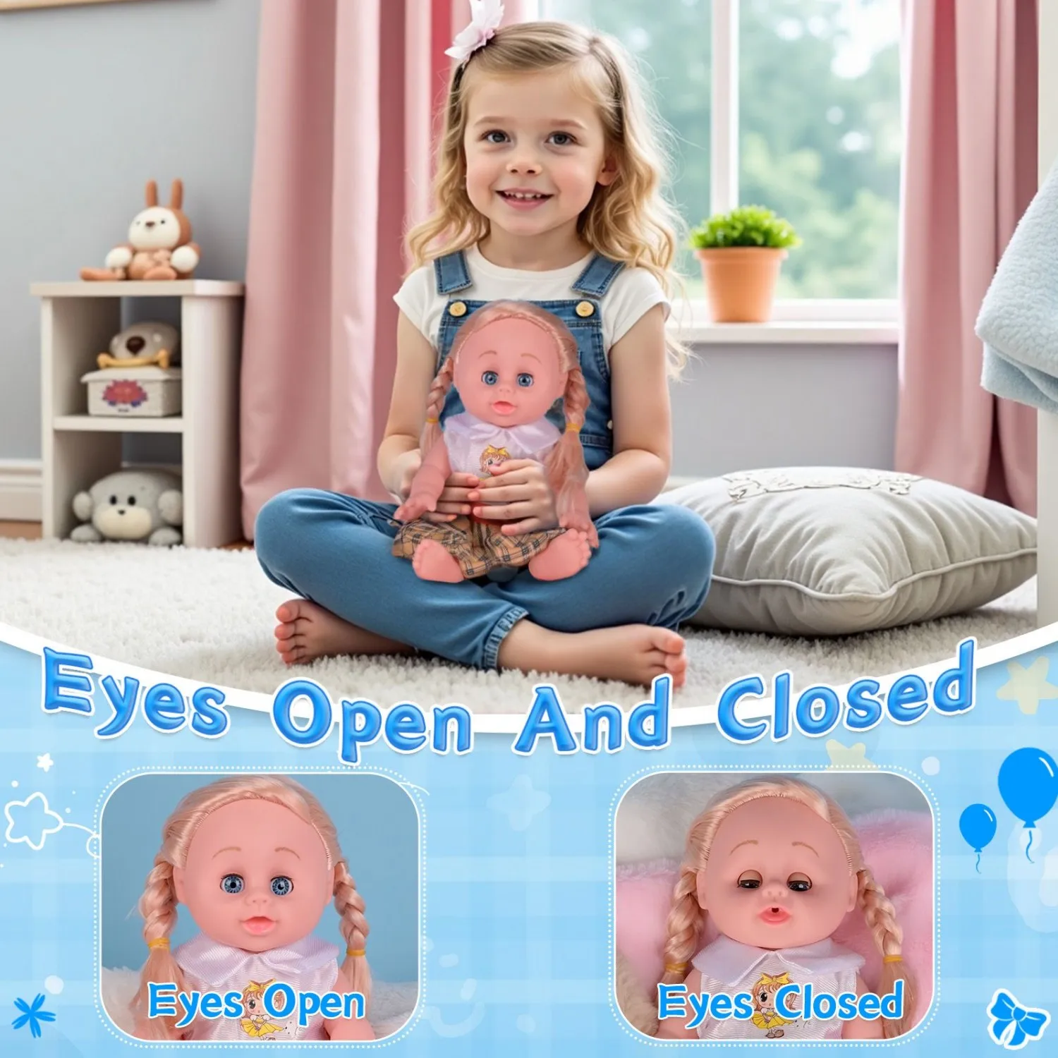 ตุ๊กตาจำลองน้ำหนักเบาแบบนุ่ม |   ตุ๊กตาหน้าเต็มตัวน่ารัก พร้อมผมหางม้าสองหางสีทอง เสื้อและกระโปรงลายสก็อตเข้าชุดกัน |   วันเกิด/วันหยุด