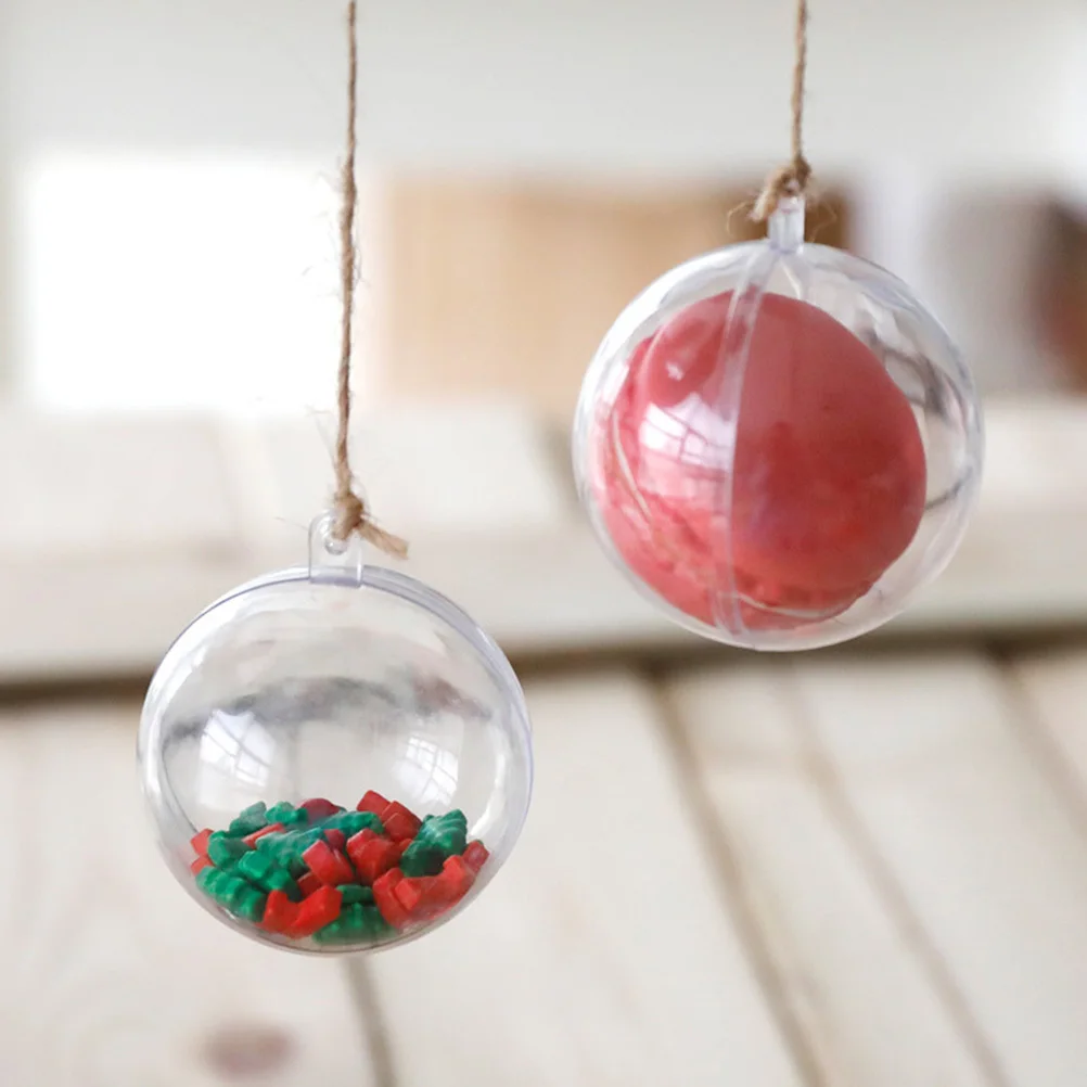 

15Pcs Clear Ball Shape Plastic Gift Box Fine Texture Candy Storage Container for Bridal Shower Shower Celebration 5Cm