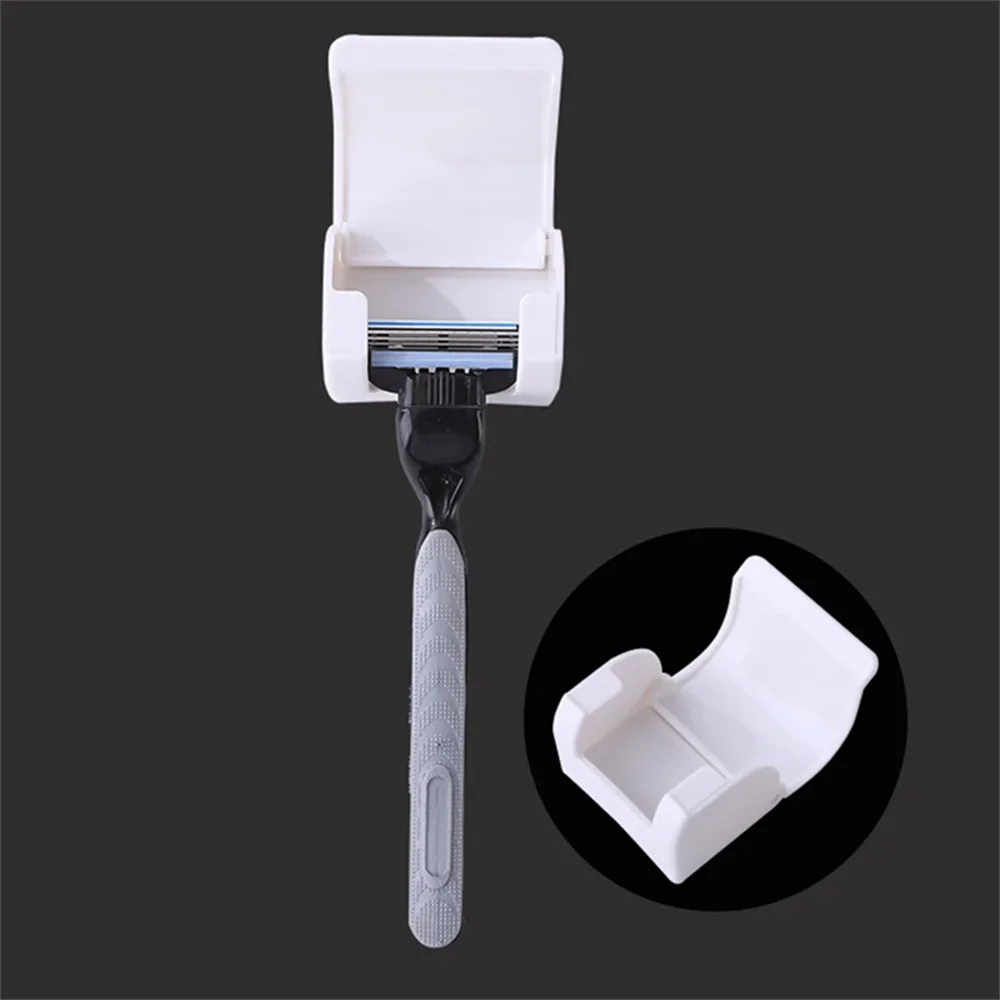 Dustproof Shaving Plastic Razor Holder Box suction cup Men Shaver storage Shelf Wall Mounted Bathroom Set Razor Cap Shaver Rack