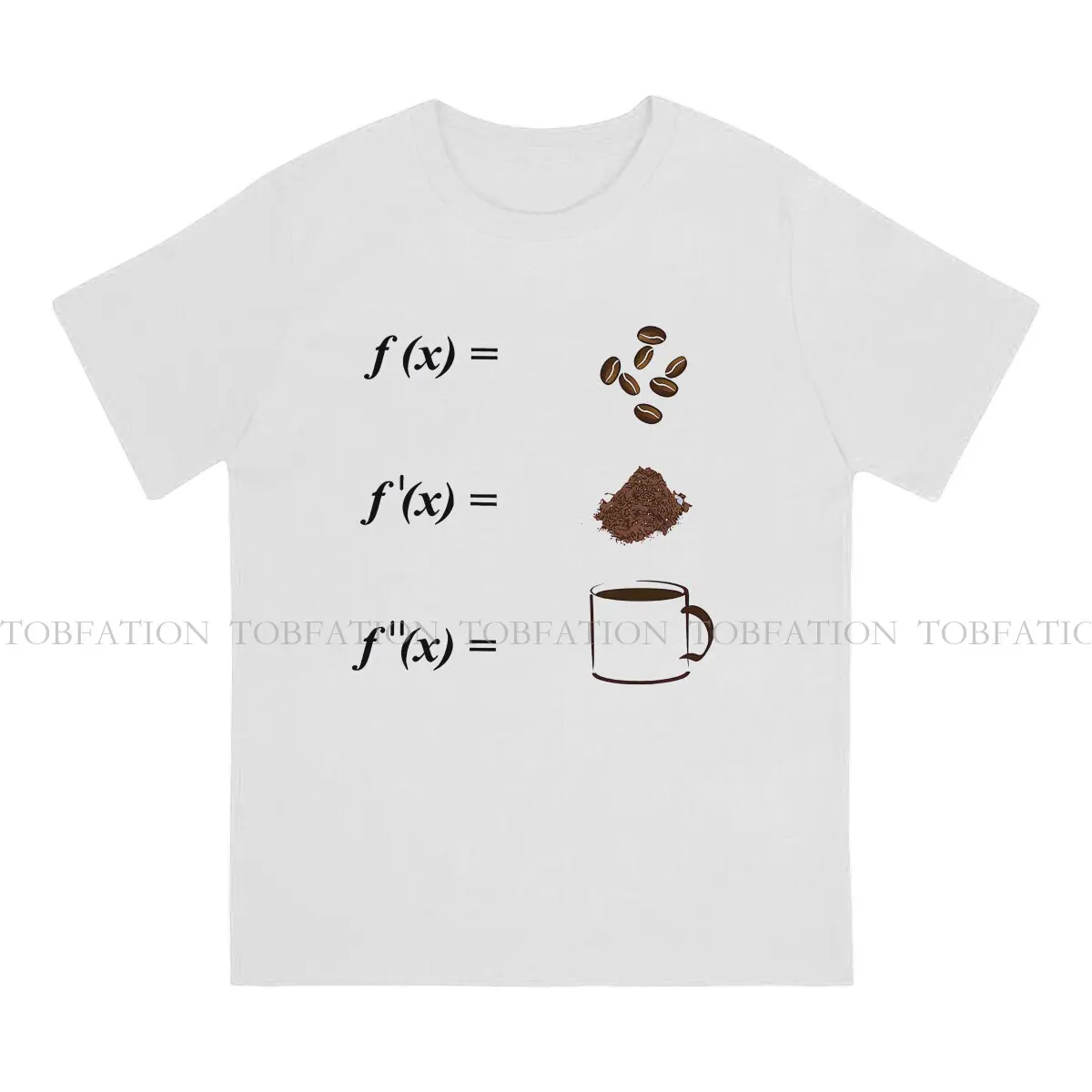 Meme TShirt for Men Math and Coffee Integrations Calculus Mathematics Casual 100% Cotton Sweatshirts T Shirt Trendy Fluffy