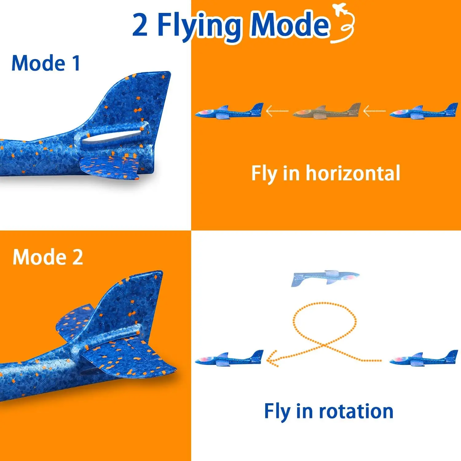 Avión planeador de espuma EPP para niños, avión grande de lanzamiento con/sin luz LED, juego deportivo al aire libre, modelo de avión, juguetes para