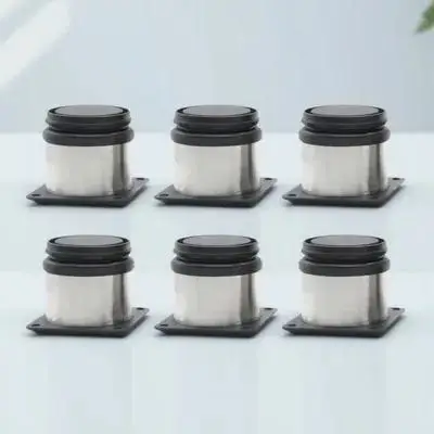 

6 Pcs Durable Stainless Steel Furniture Legs Adjustable Height Table Desk Cabinet Sofa Bed Support Feet Heavy Duty Accessories