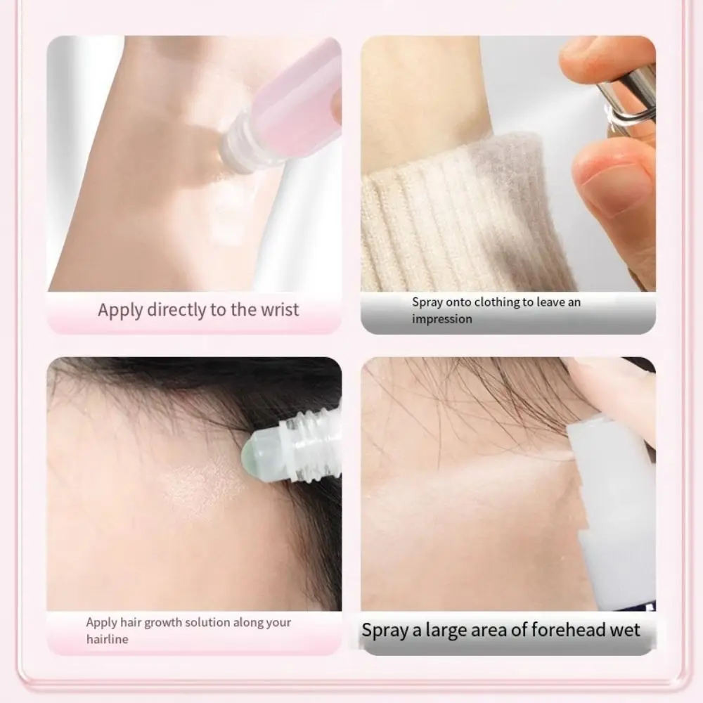 3 Stück nachfüllbare Glasrollerflaschen Mini 5 ml 10 ml Roll-on-Flaschen für ätherische Öle mit Calamin-Rollkugel Farbverlauf Rosa