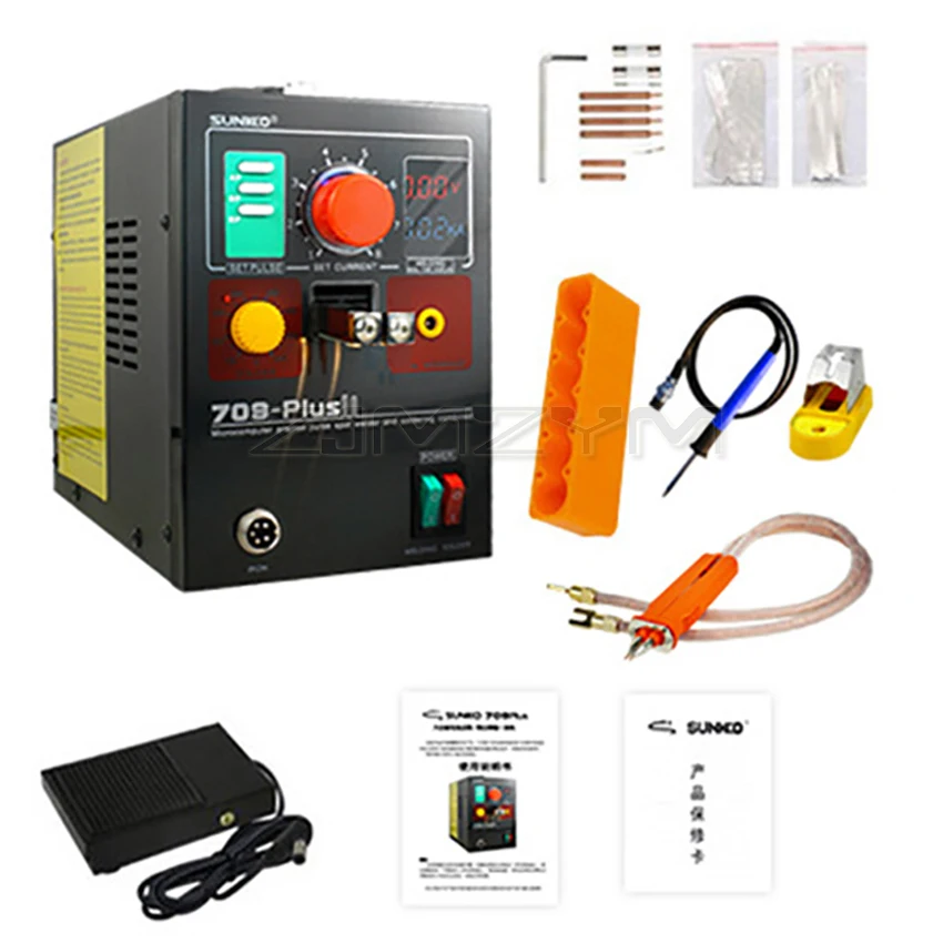 SUNKKO 4.3KW 709Plus Spot Welding Machine With Remote Soldering Pen Electric Soldering Iron Spot Welder For Battery Pack Welding