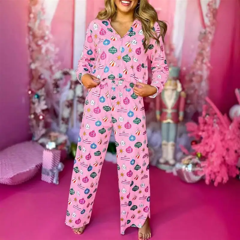 

Комплект одежды с принтом Love Long Sve, комплект из двух предметов, домашняя одежда, длинные брюки, повседневная полиэстеровая ткань для всех Gs