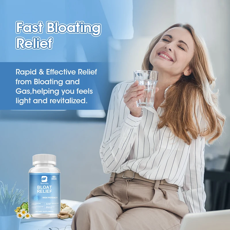 Beworths 30 Days Bloating Relief Capsule Helps Reduce Gas Relief & Water Retention Supports Digestive Health Digestive Health