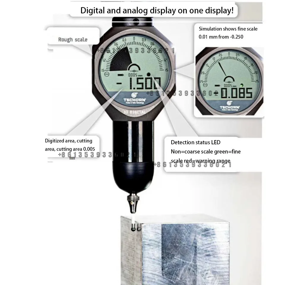 New Cnc Machine Tool 3d Digital Display Edge Finder Chuangen Tschorn New 0.005 Waterproof Edge Finder 01d30012 Probe