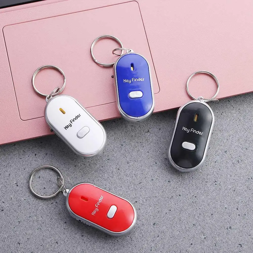 Smart Keychain Whistle Sensors Keyring Light Torch Sound Control Alarm LED Whistle Key Finder Keyfinder Locator Tracker