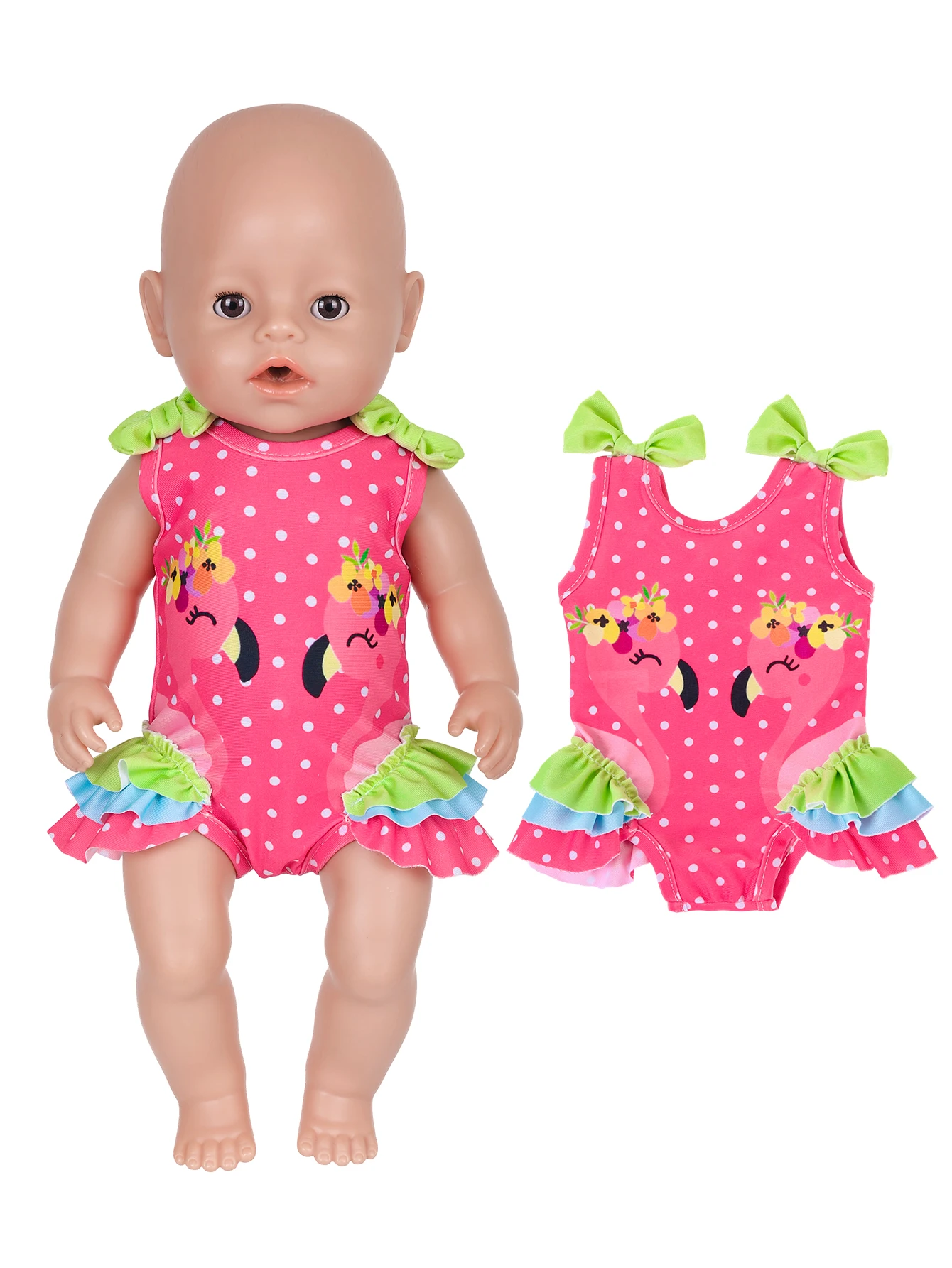 Sommer-Bikini-Puppenkleidung für 16-18 Zoll Babypuppen 2026 Neu 40-45cm Reborn-Puppenkleidung Mädchenspielzeug – Detail 11