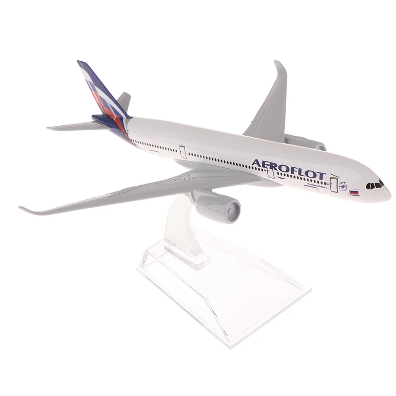16CM Alloy Metal Diecast Airplane Toy Russian A350 Aircraft Model Toy Static Model Set For Collection Children Kids Gift Toys