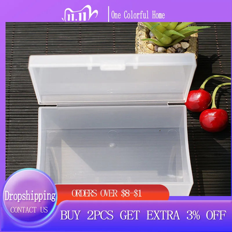 

Translucent Mini Plastic Box Dustproof Jewelry Earrings Display Toy Parts Tools Storage Rectangular Box Simplicity Packing Box