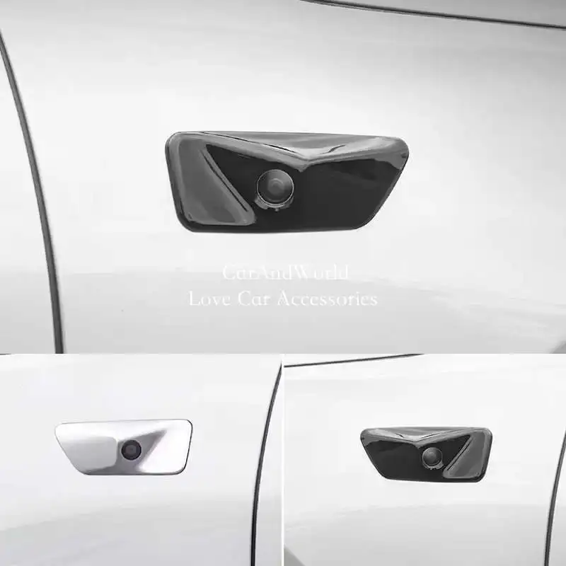 For LEADING IDEAL LiAuto L7 L8 L9 2022-2024 Leaf Plate Cover Side Body Fender Skirts Camera Frame Trims ABS Car Accessories