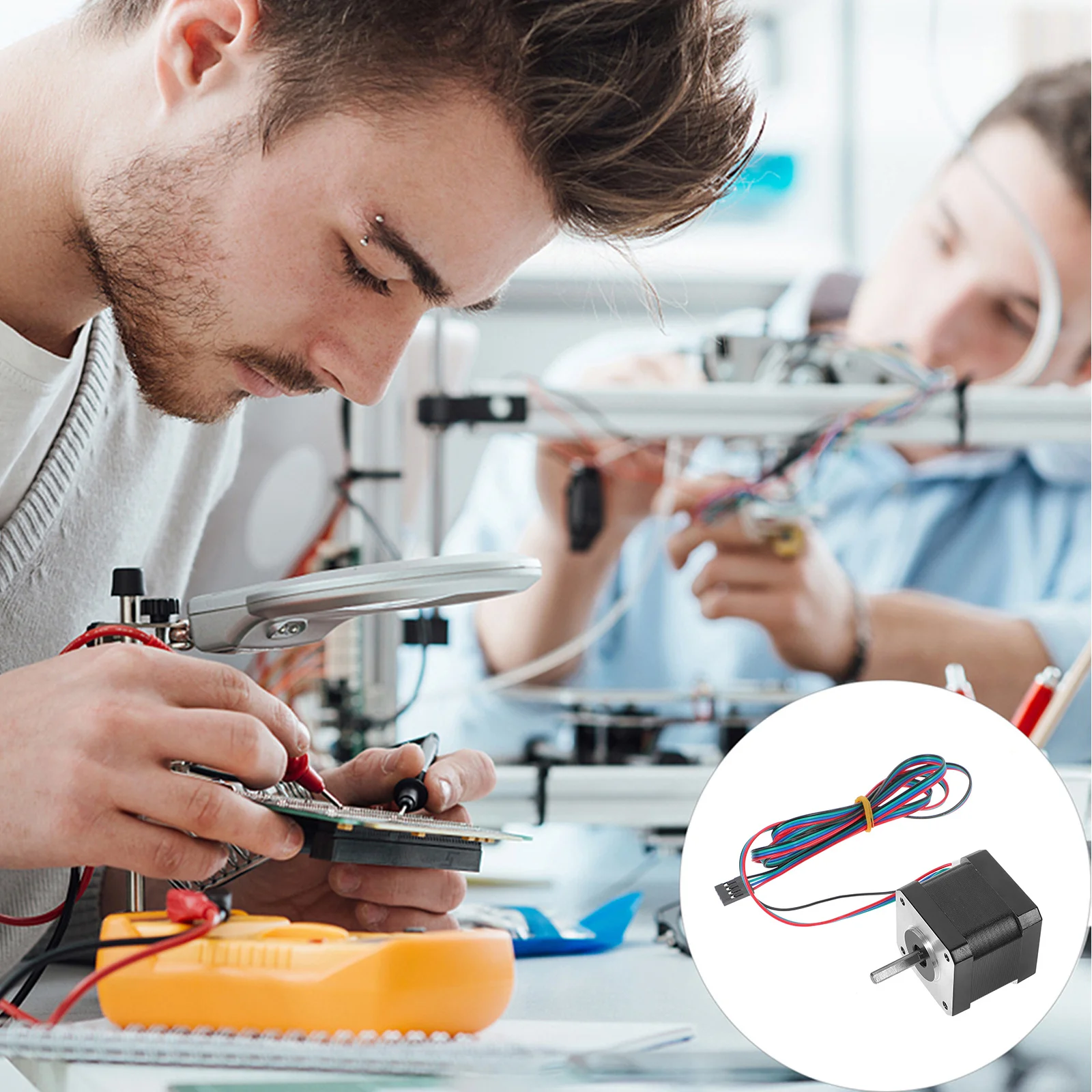 Bipolar Stepper Motor 2.1a Rated Current High Torque 92oz.in Holding Torque 65ncm 18 Degree Phase Resistance 16ohms Stepping