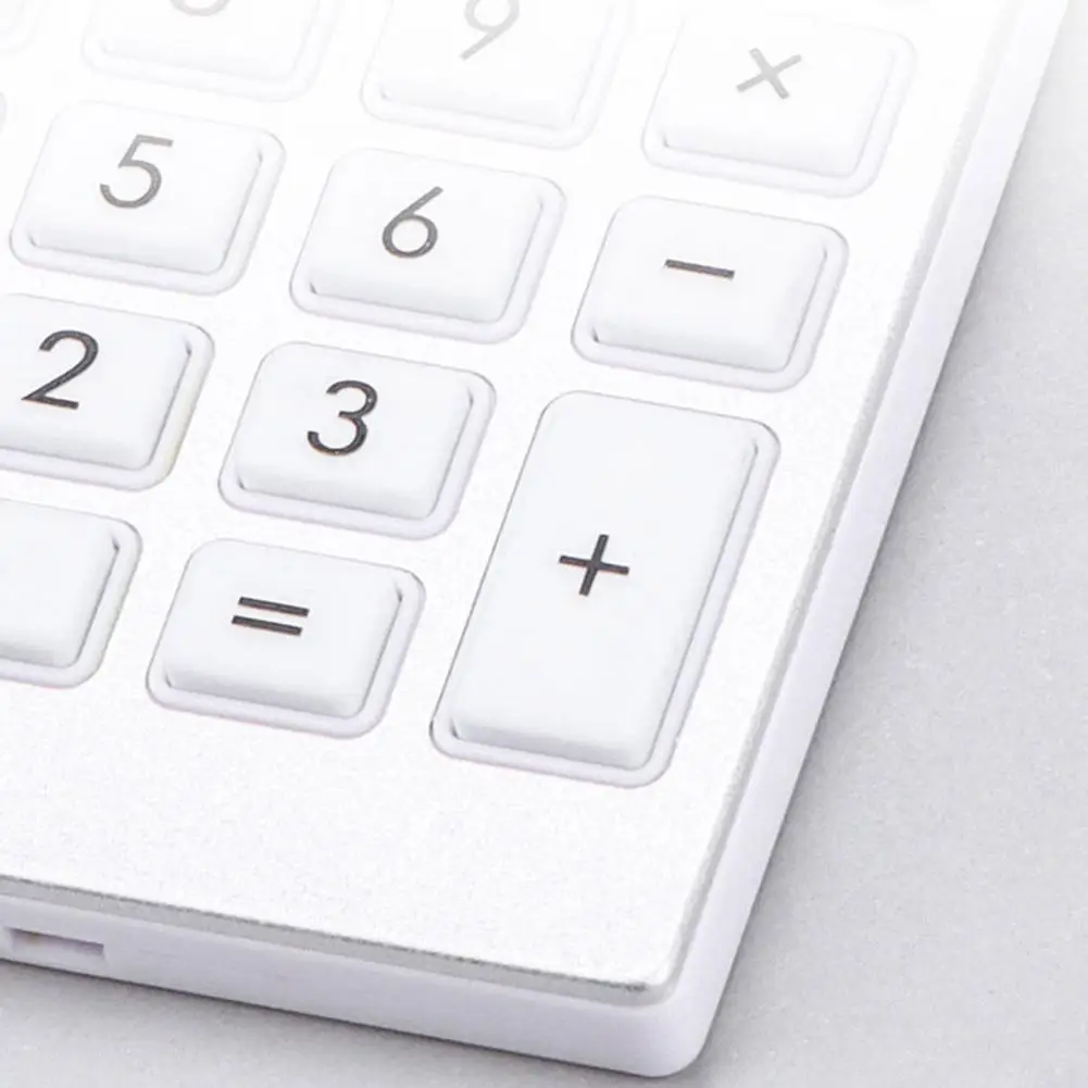 10*5cm Solar Calculator Mini Easy-to-read 12-Digit Mechanical Calculator With Large LCD Display For Office School Student Supply