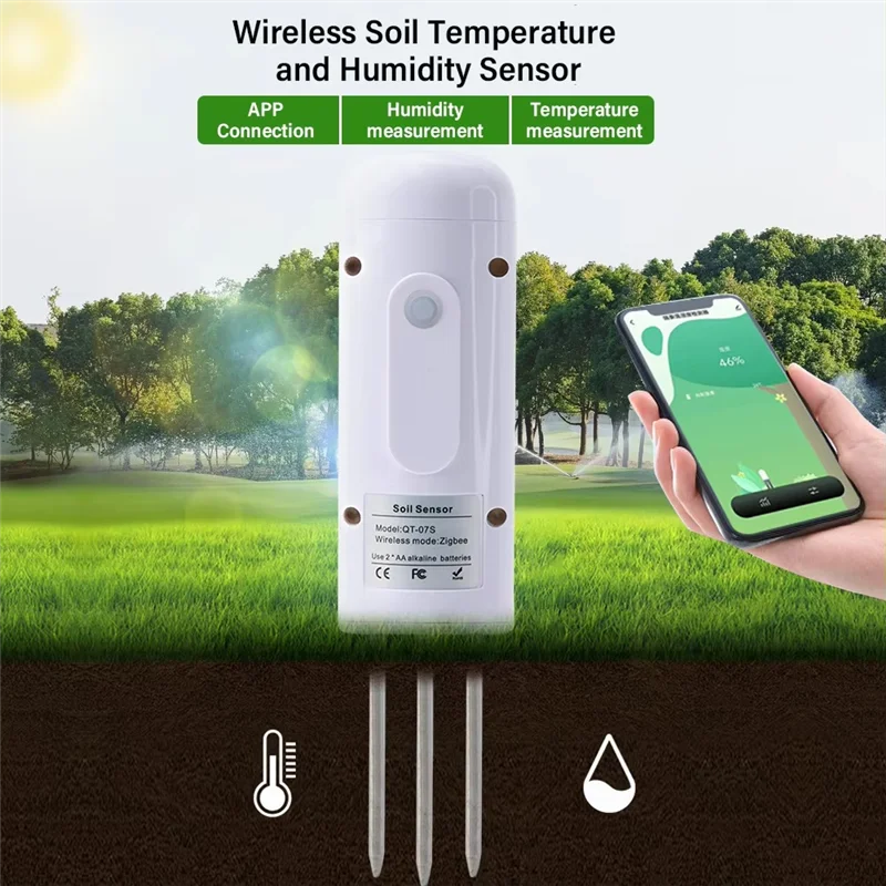 BNVN-ZIGBEE Plant Monitor Outdoor Soil Temperature Meter Moisture Humidity Tester Garden Automation Irrigation TUYA Detector