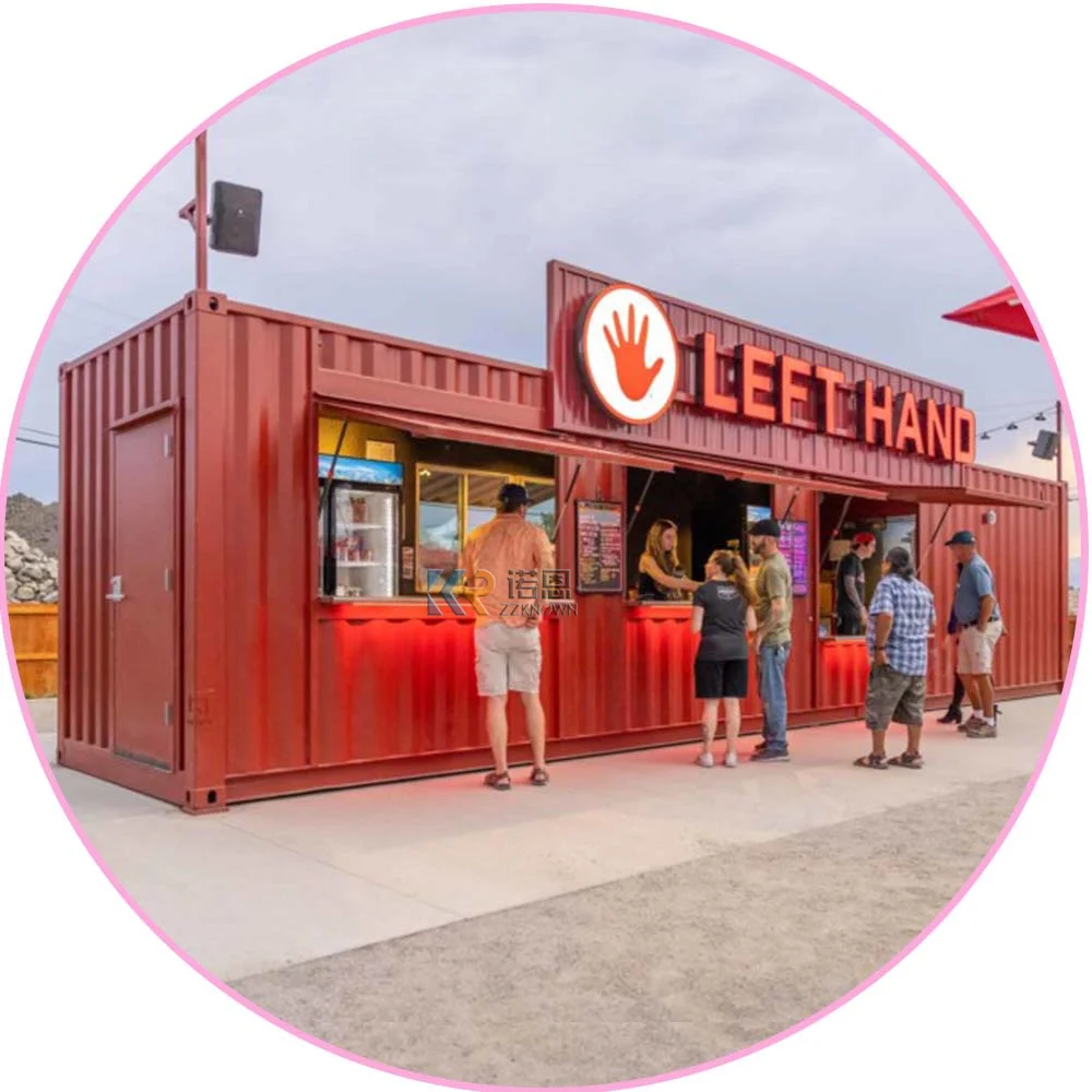 ร้านอาหารพร้อมห้องครัวตู้คอนเทนเนอร์สำเร็จรูปสำหรับร้านกาแฟ