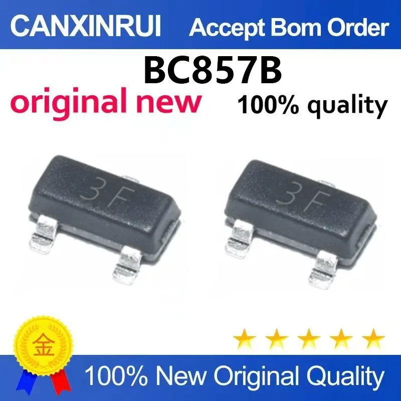 （5pcs-100pcs）New domestic BC857B SOT23 PNP transistor 45V/0.1A surface mount transistor