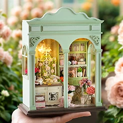 DIY Miniature House 'Joyful Journey' Series Floral Sunshine & Harvest Season House – 3D Wooden Puzzle Craft Kit, Creative Gift I