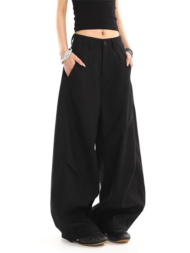 

Осень-зима женские длинные брюки Y2k мешковатые брюки японский Harajuku 2000-х годов корейская мода широкие брюки High Street простые