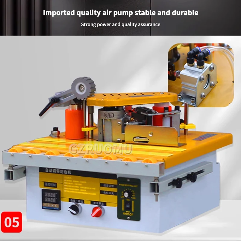 Portable 220V Double Side Gluing Woodworking Banding Machine Edge Bander for Wood Based Panels Machinery