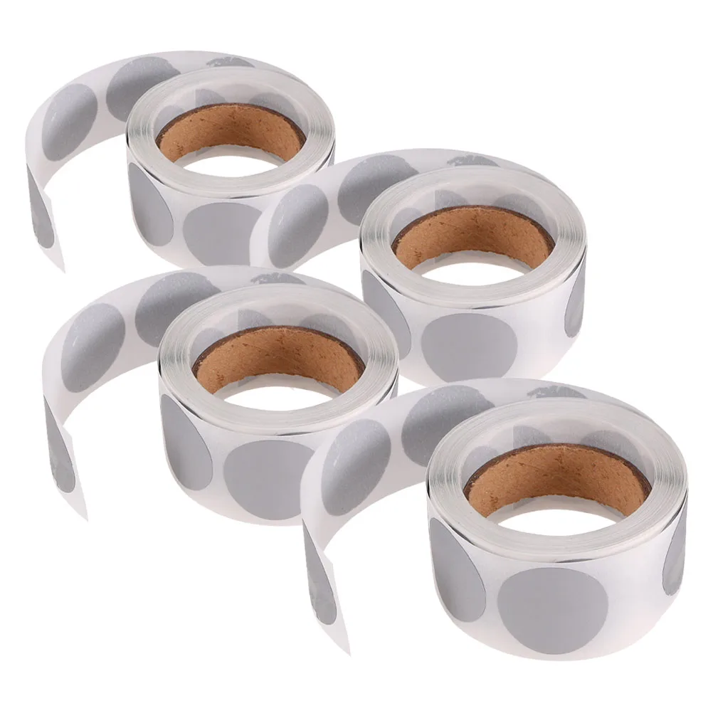

1200Pcs Self-Adhesive Silver Scratch Off Stickers Round Circle Labels for Party Favors Classroom Rewards DIY Cards