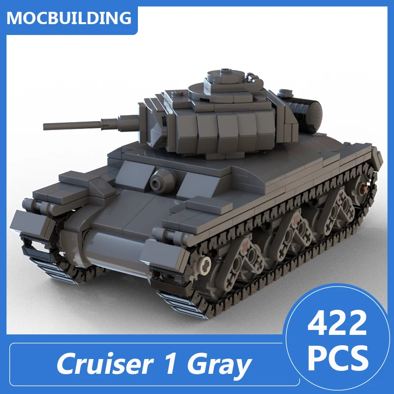 

Cruiser 1 Gray Model Moc Building Blocks Diy Assemble Bricks Vehicle Series Educational Creative Xmas Toys Collect Gifts 422PCS