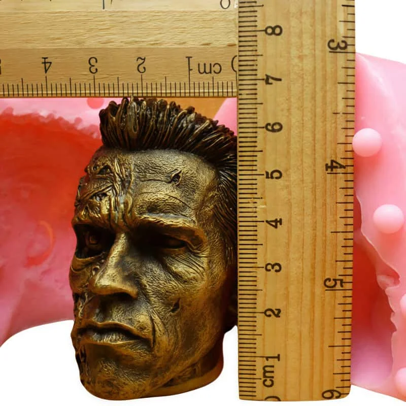 Schwarzenegger\'s head portrait silicone mold DIY handmade resin gypsum concrete crystal drop gum aromatherapy candle mold