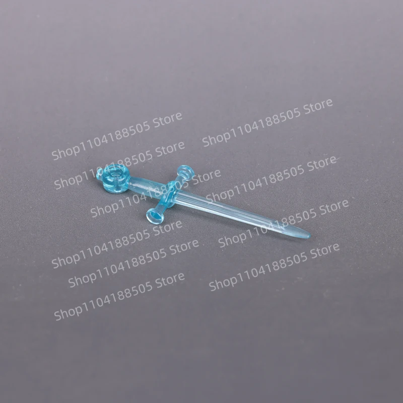 MOC اللبنات شفافة طويلة السيف عمل صغير الشكل التجمع نموذج عرض قطعة الكرتون أنيمي الملحقات لعبة هدية