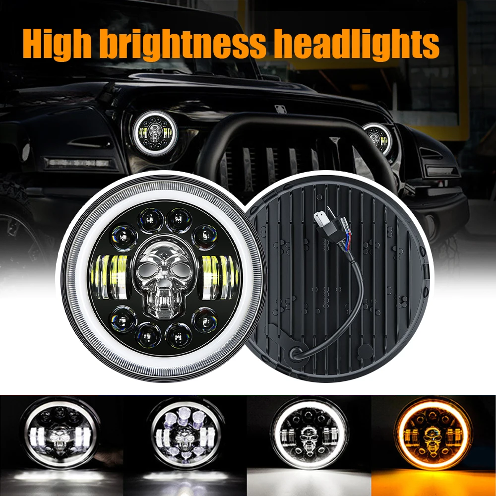 7" Round Led Headli…