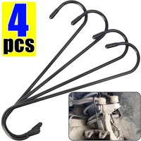 4/1pcs Car Caliper S Shape Hanger Hook Tool Brake Caliper Hanger Hooks with Rubber Tips for Bearing Axle Automotive Accessories