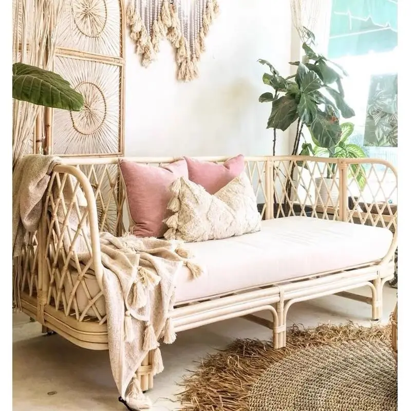 

Double leisure sofa coffee table combination small apartment living room balcony Japanese-style homestay