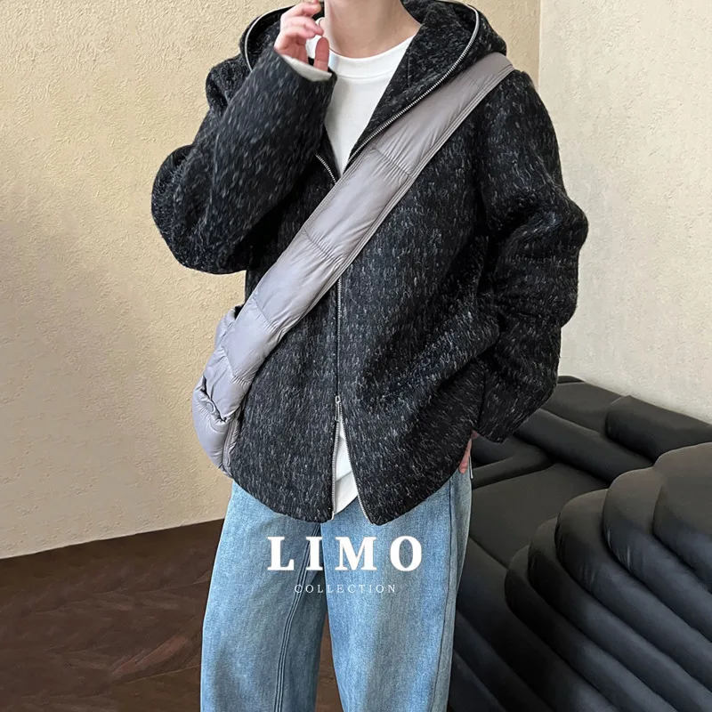 

LIMO женский плащ с капюшоном уличная куртка осень-зима из смеси шерсти полиэстера модная верхняя одежда для повседневных поездок на работу