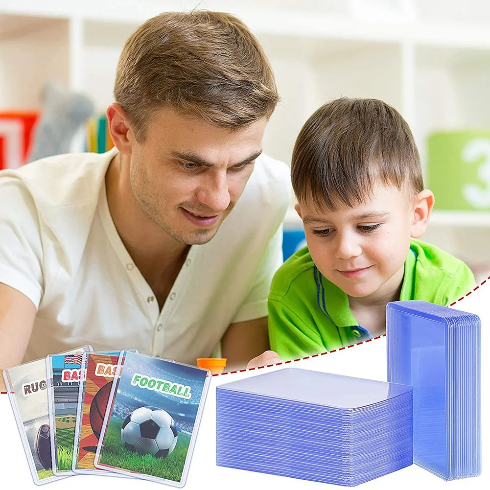 Pochettes de protection transparentes en PVC pour cartes élaborées, support pour baseball, sports, échange, jeu, 35PT, 3x4 ", 180 pièces