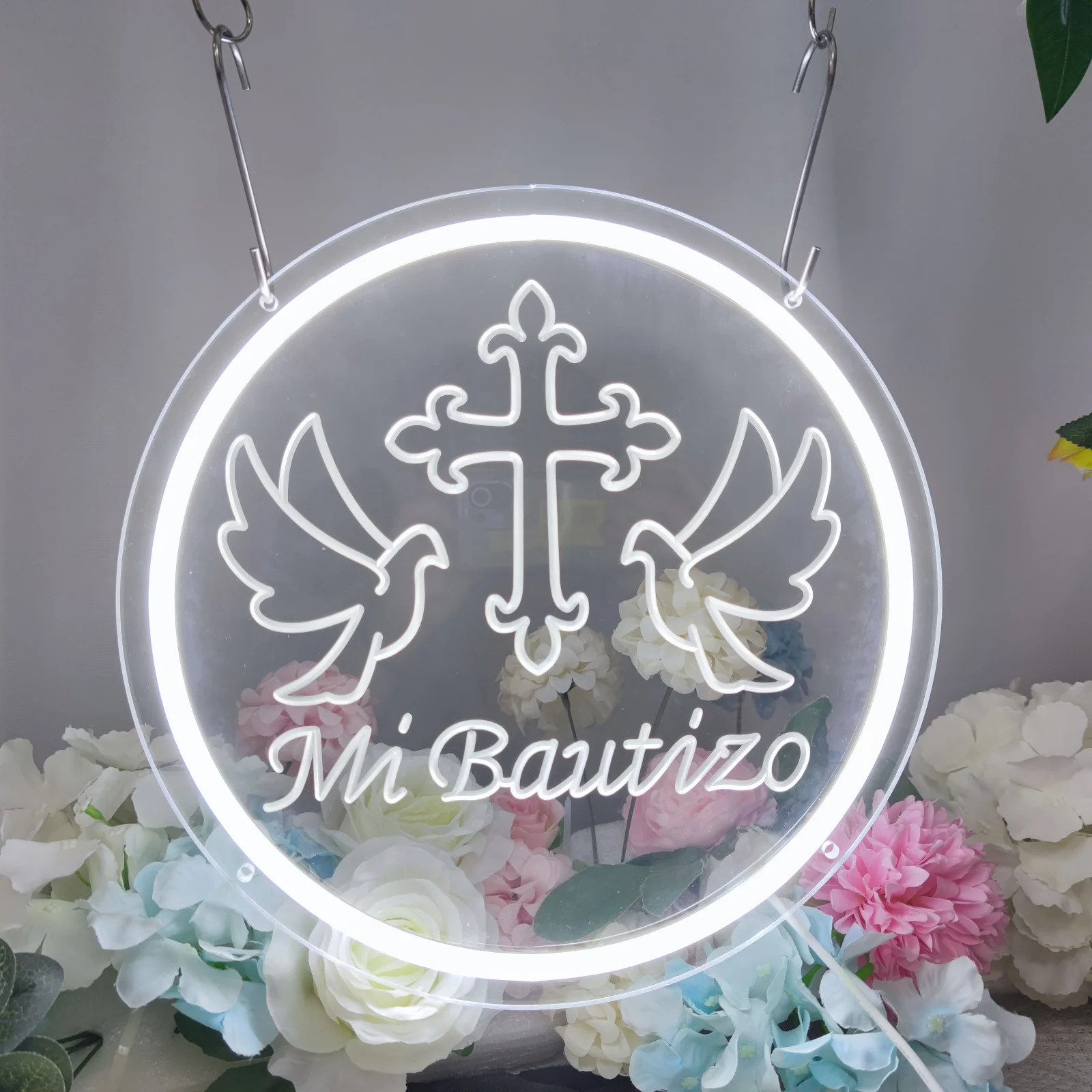 

Mi Bautizo неоновая вывеска светодиодные фонари для крещения, вечеринки, ресторана, неоновая вывеска, подарки на день рождения, художественный настенный декор, неоновые огни